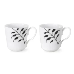 Sort Mega Riflet|Kaffekopper*Royal Copenhagen Sort mega Riflet kop, 28 cl, 2 stk.