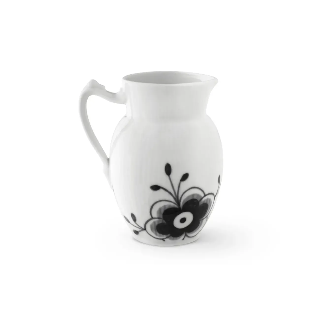 Sort Mega Riflet|Kander*Royal Copenhagen Sort Mega Riflet mælkekande, 38 cl