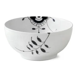 Sort Mega Riflet|Salatskåle*Royal Copenhagen Sort Mega Riflet skål, 310 cl