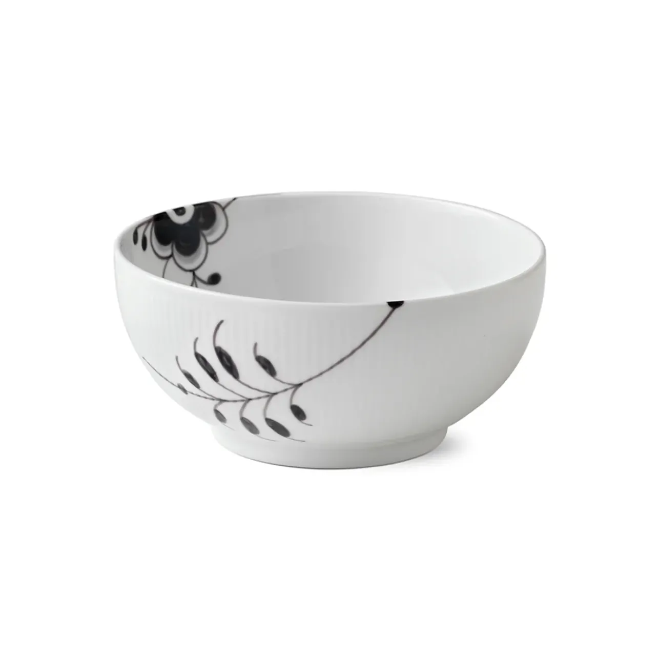 Sort Mega Riflet|Salatskåle*Royal Copenhagen Sort Mega Riflet skål, 110 cl