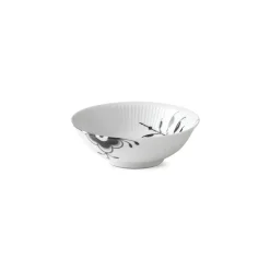 Sort Mega Riflet|Snackskåle*Royal Copenhagen Sort Mega Riflet skål, 35 cl