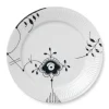 Sort Mega Riflet|Middagstallerkener*Royal Copenhagen Sort Mega Riflet tallerken, decoration 6, 27 cm