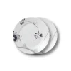 Sort Mega Riflet|Frokost Tallerkener*Royal Copenhagen Sort Mega Riflet tallerken, decoration 2, 22 cm, 2 stk.