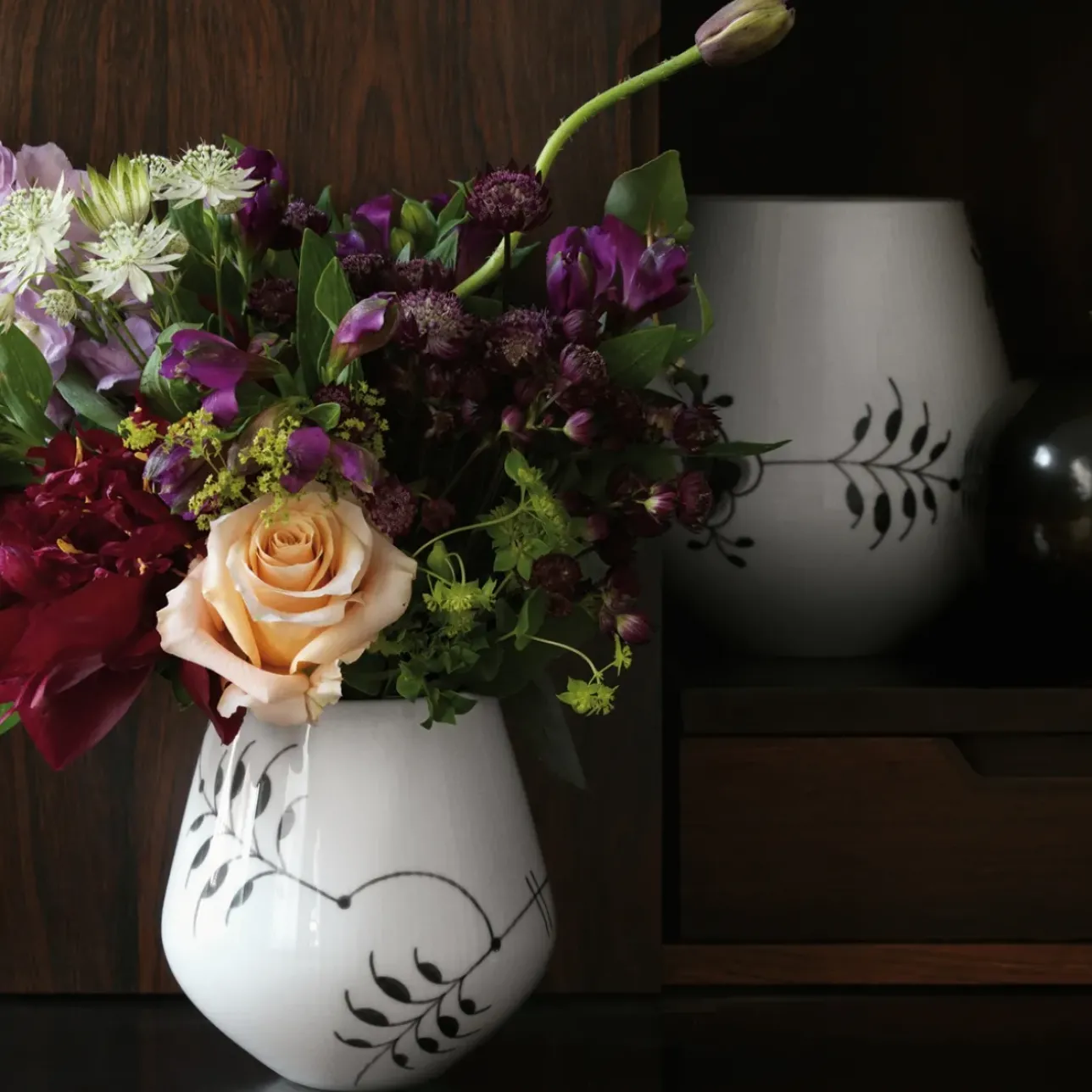 Sort Mega Riflet|Home Décor*Royal Copenhagen Sort Mega Riflet vase, 15 cm