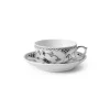 Eksklusive Steldele|Sort Musselmalet Halvblonde*Royal Copenhagen Sort Musselmalet Halvblonde kop med underkop 20 cl
