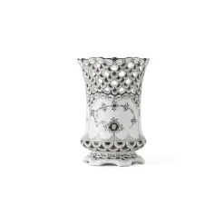 Eksklusive Steldele|Sort Musselmalet Helblonde*Royal Copenhagen Sort Musselmalet Helblonde vase, 11 cm