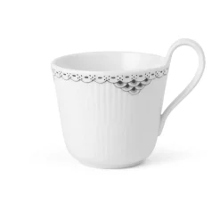 Sort Riflet Blonde|Kaffekopper*Royal Copenhagen Sort Riflet Blonde højhankskop, 33 cl