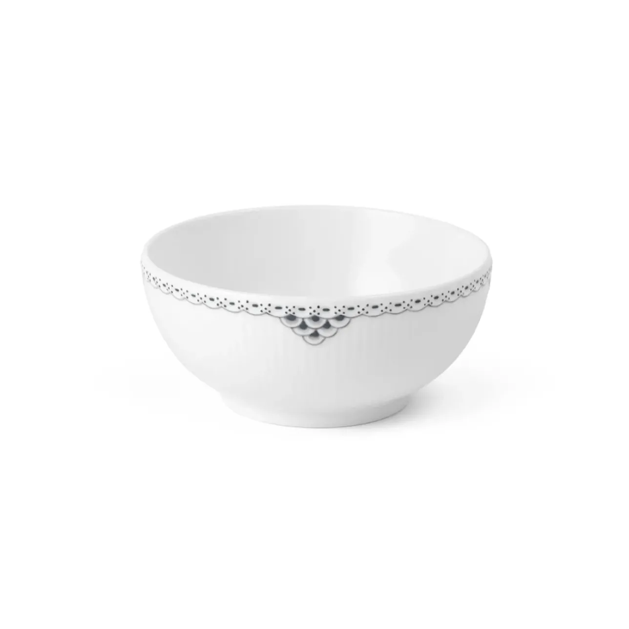 Sort Riflet Blonde|Salatskåle*Royal Copenhagen Sort Riflet Blonde skål, 73 cl