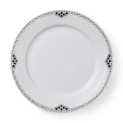 Sort Riflet Blonde|Middagstallerkener*Royal Copenhagen Sort Riflet Blonde tallerken, 27 cm