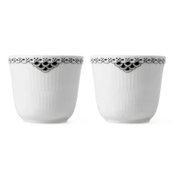 Sort Riflet Blonde|Kaffekopper*Royal Copenhagen Sort Riflet Blonde termokrus, 26 cl, 2 stk.