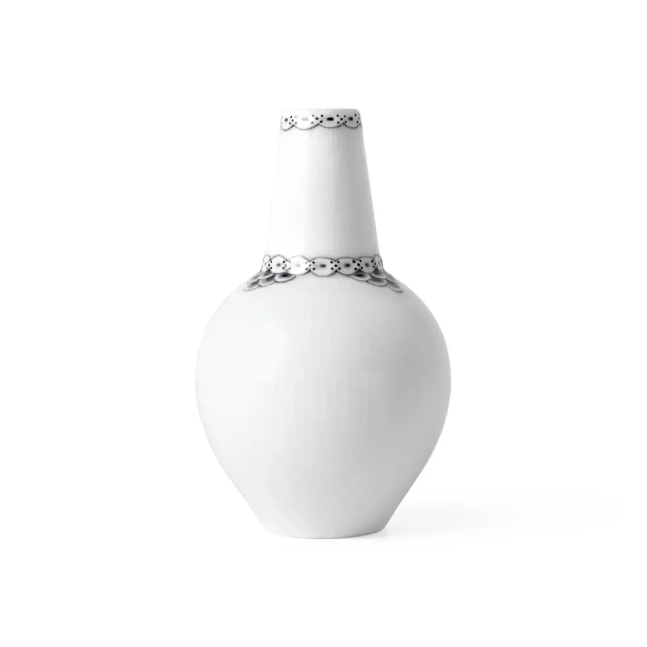 Sort Riflet Blonde*Royal Copenhagen vase, 15 cm Sort Riflet Blonde