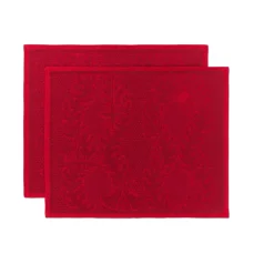Stjerne Riflet Jul|Julepynt*Royal Copenhagen Stjerne Riflet Jul dækkeserviet, rød, 45 x 35 cm, 2 stk. Rød Stjerne Riflet Jul