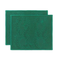 Stjerne Riflet Jul|Julepynt*Royal Copenhagen Stjerne Riflet Jul dækkeserviet, grøn, 45 x 35 cm, 2 stk. Grøn Stjerne Riflet Jul