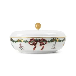 Stjerne Riflet Jul|Terrin*Royal Copenhagen Stjerne Riflet Jul Fad, 34 cm
