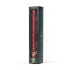 Stjerne Riflet Jul|Julepynt*Royal Copenhagen Stjerne Riflet Jul kalenderlys, rød, 25 cm