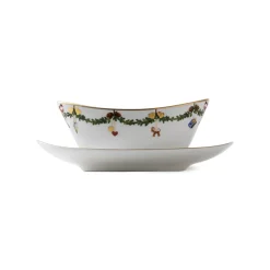 Stjerne Riflet Jul|Sovseskåle Og -Kander*Royal Copenhagen Stjerne Riflet Jul sauceskål, 43 cl