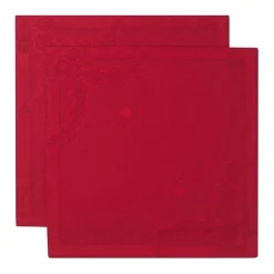 Stjerne Riflet Jul|Julepynt*Royal Copenhagen Stjerne Riflet Jul serviet, rød, 45 x 45 cm, 2 stk. Rød Star Fluted Christmas