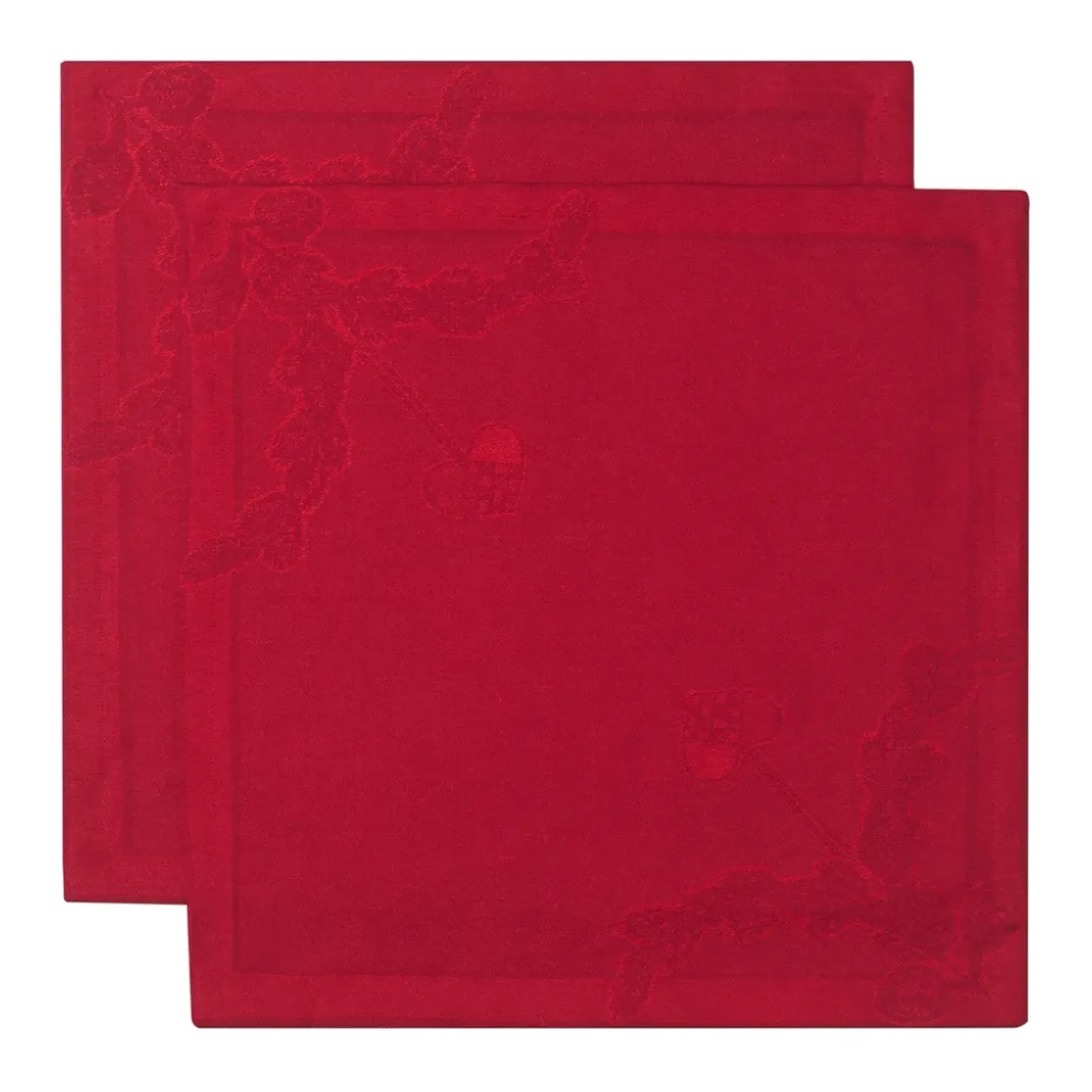 Stjerne Riflet Jul|Julepynt*Royal Copenhagen Stjerne Riflet Jul serviet, rød, 45 x 45 cm, 2 stk. Rød Star Fluted Christmas