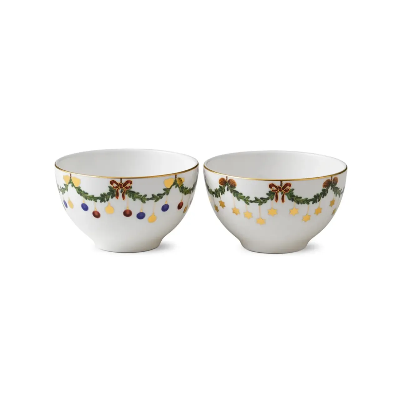 Stjerne Riflet Jul|Snackskåle*Royal Copenhagen Stjerne Riflet Jul skål, 30 cl, 2 stk.