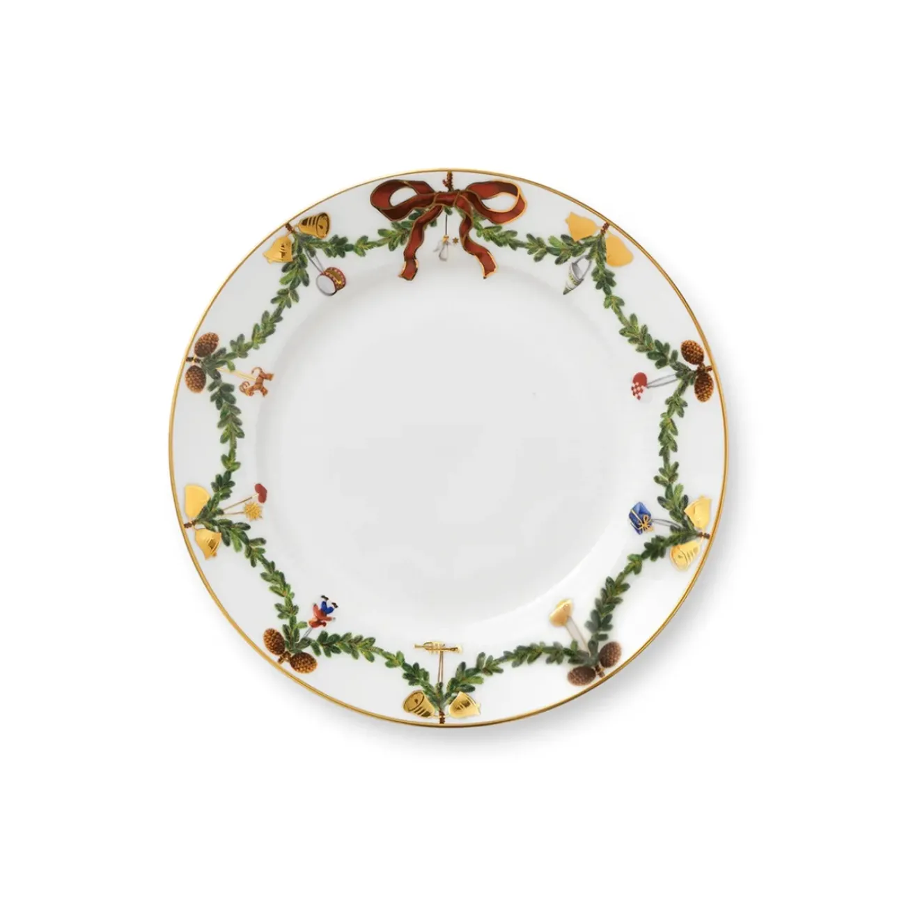 Stjerne Riflet Jul|Desserttallerkener*Royal Copenhagen Stjerne Riflet Jul tallerken, 19 cm