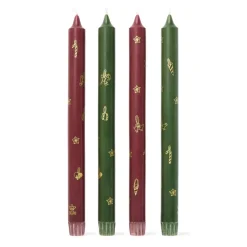 Stjerne Riflet Jul|Julepynt*Royal Copenhagen Stjerner Riflet Jul lys, 28 cm, 4 stk.