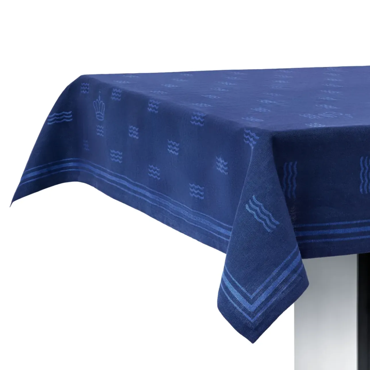 Waves|Duge*Royal Copenhagen Waves dug, blå, 270 x 145 cm