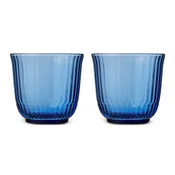 Waves|Glas*Royal Copenhagen Waves vandglas, blå, 20 cl, 2 stk.